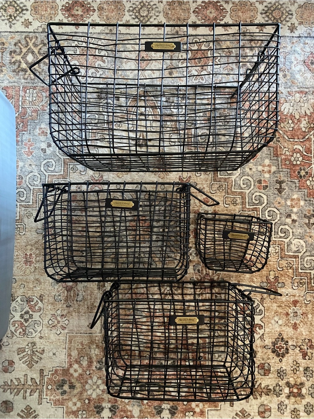 Hearth and Hand Black Wire Storage Baskets - Set of 4 Discontinued